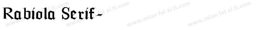 Rabiola Serif字体转换